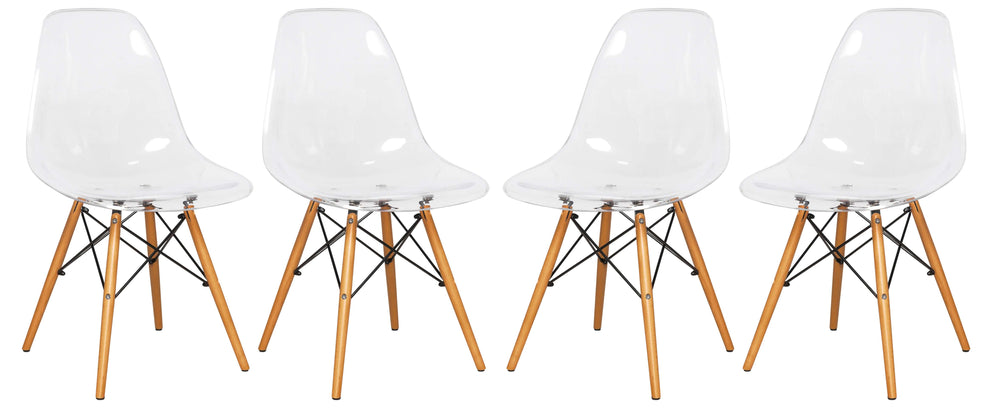 LeisureMod Dover Molded Side Chair, Set of 4 | Side Chairs | Modishstore - 2