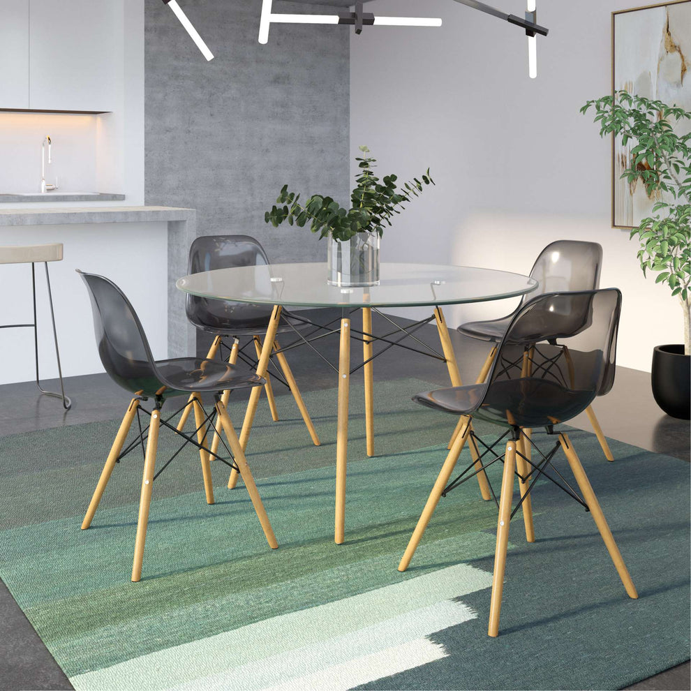 LeisureMod Dover Molded Side Chair, Set of 4 | Dining Chairs | Modishstore