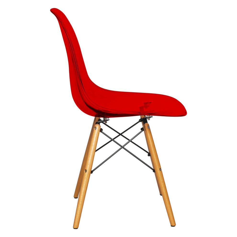 LeisureMod Dover Molded Side Chair, Set of 4 | Dining Chairs | Modishstore - 10