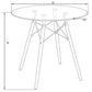 LeisureMod Dover Round Bistro Glass Top Dining Table W/ Natural Wood Eiffel Base | Dining Tables | Modishstore - 10