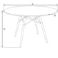 LeisureMod Dover Round Glass Top Dining Table W/ Natural Wood Eiffel Base | Dining Tables | Modishstore - 8