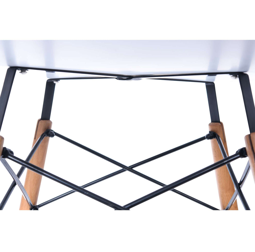 LeisureMod Dover Round Wooden Top Dining Table W/ Natural Wood Eiffel Base | Dining Tables | Modishstore - 12