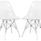 LeisureMod Dover Molded Side Chair with Acrylic Base, Set of 2 | Side Chairs | Modishstore