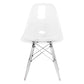 LeisureMod Dover Molded Side Chair with Acrylic Base | Side Chairs | Modishstore - 4