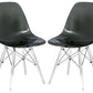 LeisureMod Dover Molded Side Chair with Acrylic Base, Set of 2 | Side Chairs | Modishstore