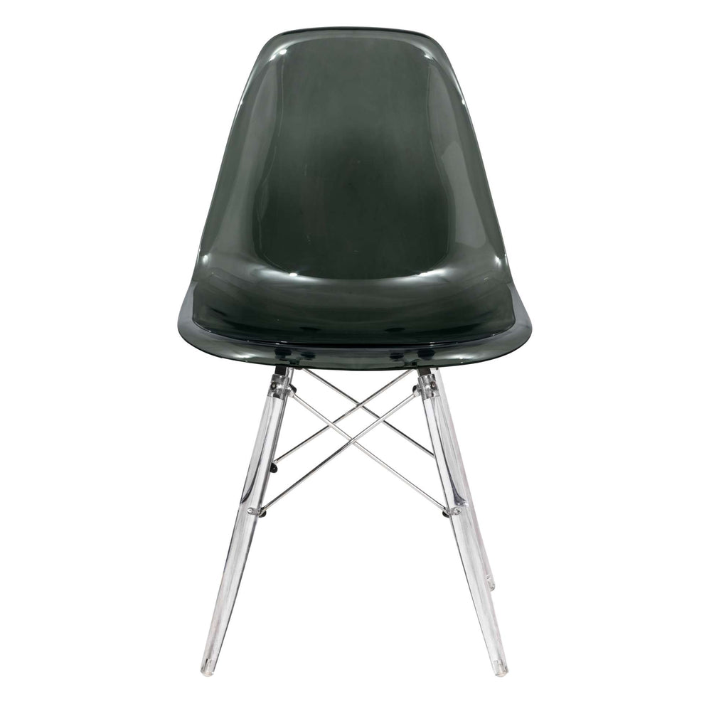 LeisureMod Dover Molded Side Chair with Acrylic Base, Set of 2 | Side Chairs | Modishstore - 3