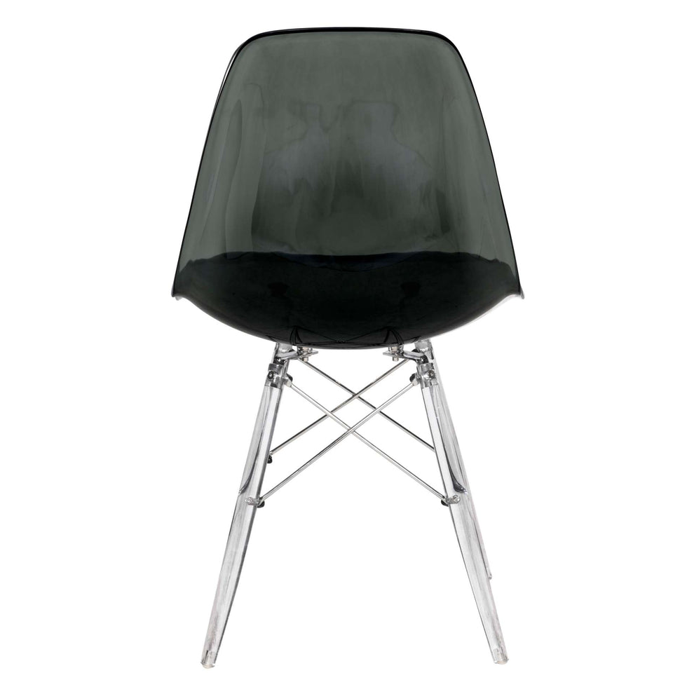 LeisureMod Dover Molded Side Chair with Acrylic Base, Set of 2 | Side Chairs | Modishstore - 4