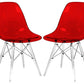 LeisureMod Dover Molded Side Chair with Acrylic Base, Set of 2 | Side Chairs | Modishstore - 9