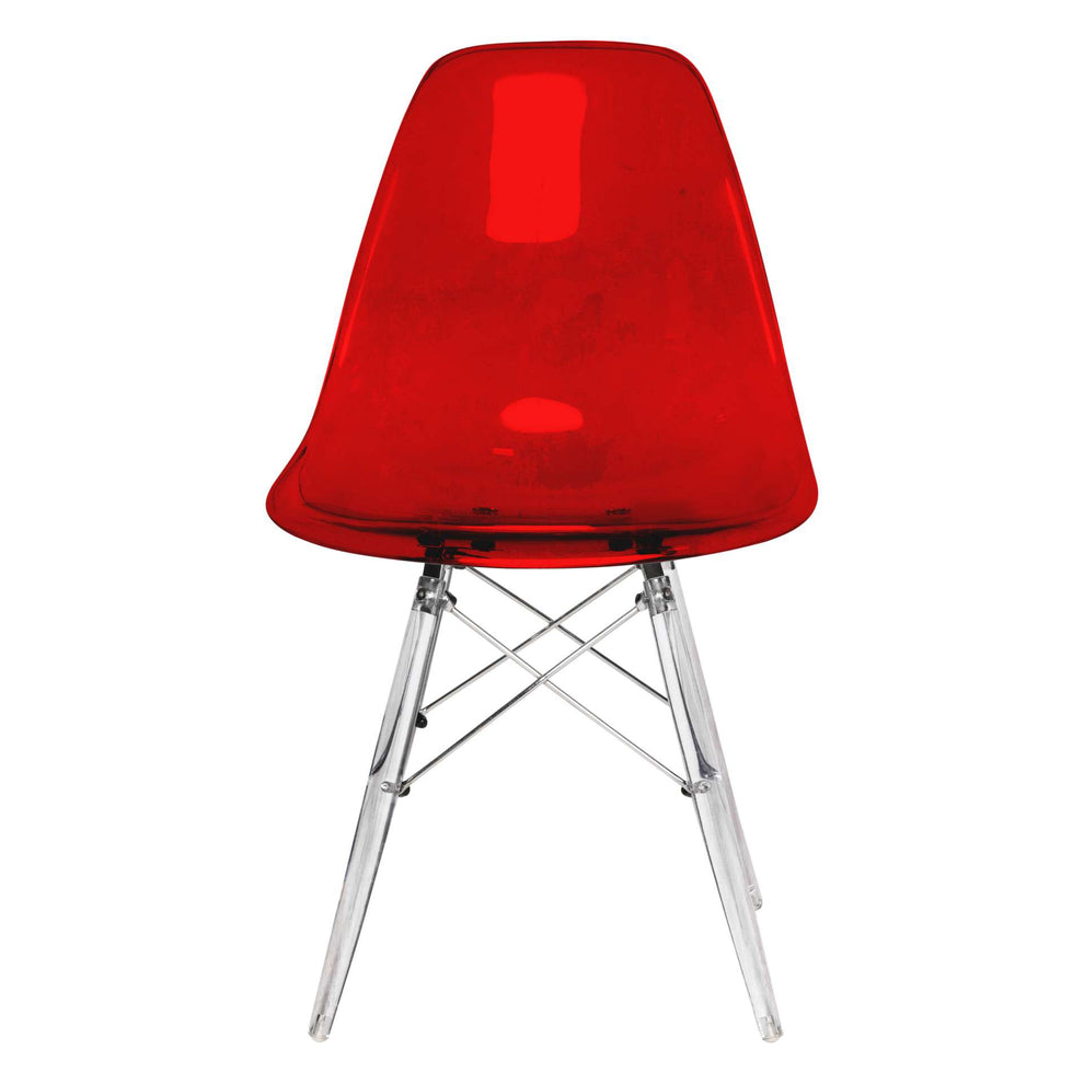 LeisureMod Dover Molded Side Chair with Acrylic Base, Set of 4 | Side Chairs | Modishstore - 11