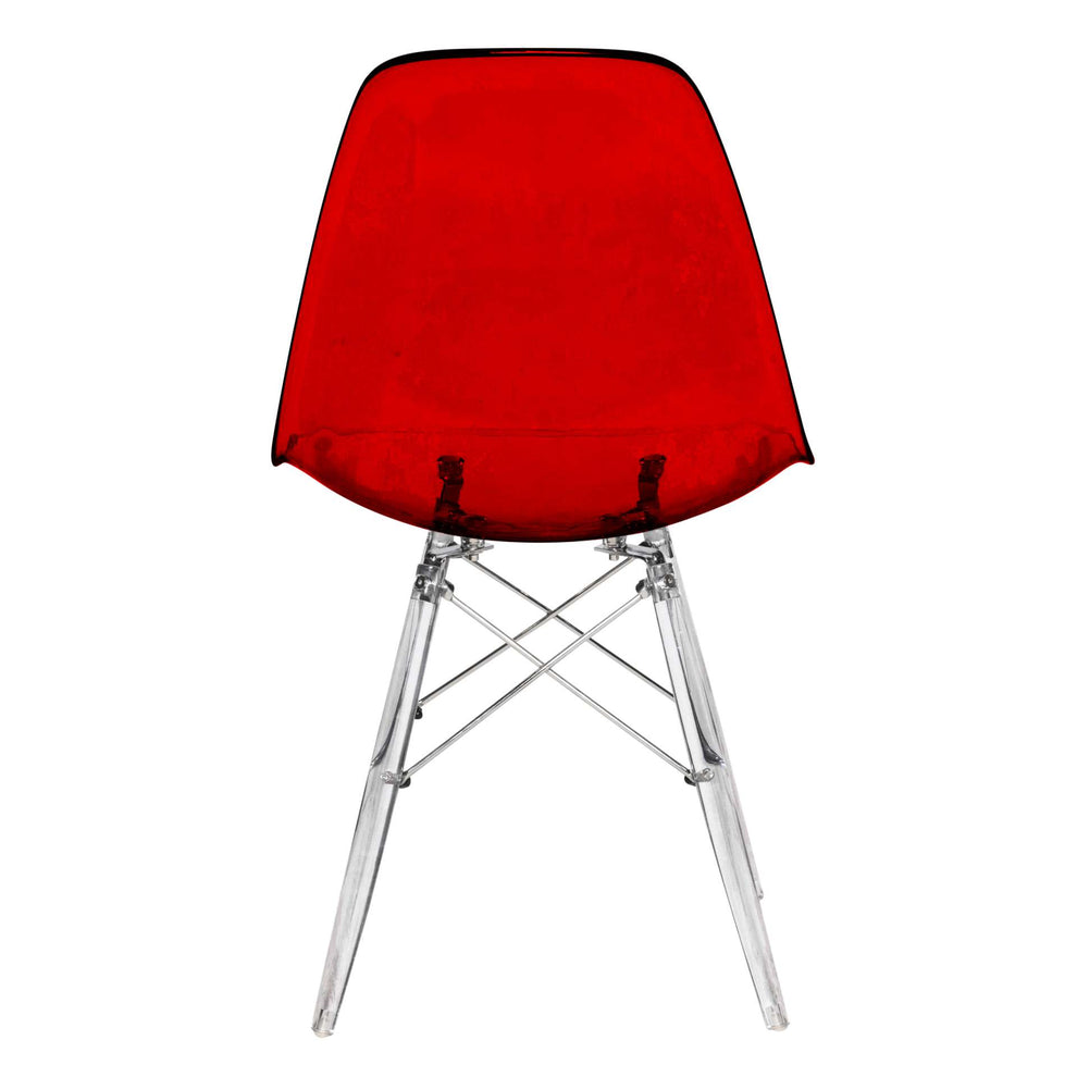 LeisureMod Dover Molded Side Chair with Acrylic Base, Set of 4 | Side Chairs | Modishstore - 9