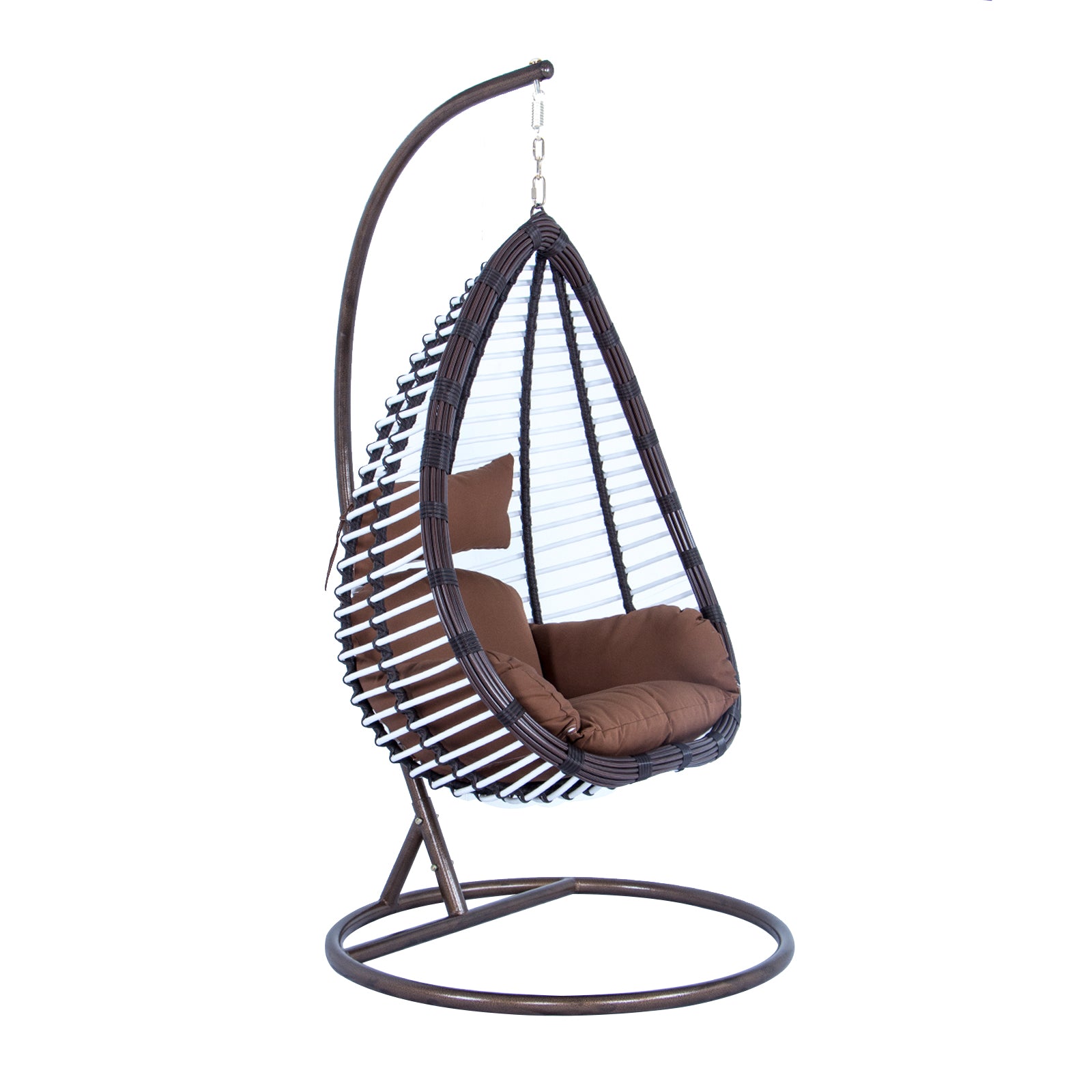 LeisureMod Wicker Hanging Egg Swing Chair Indoor Outdoor Use | Outdoor Porch Swings | Modishstore - 3