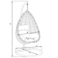 LeisureMod Wicker Hanging Egg Swing Chair Indoor Outdoor Use | Outdoor Porch Swings | Modishstore - 4