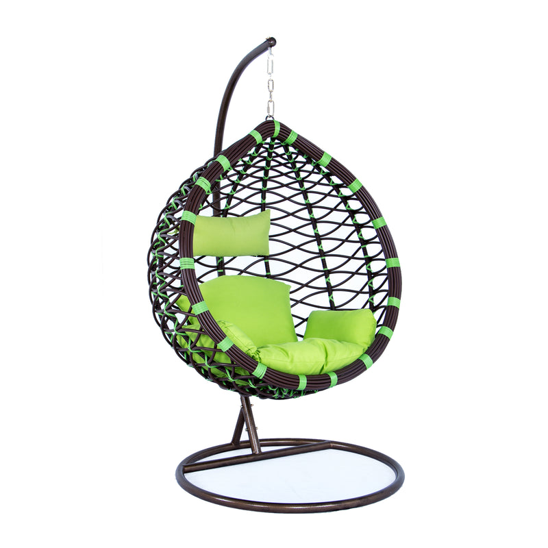 LeisureMod Wicker Hanging Egg Swing Chair Indoor Outdoor Use | Outdoor Porch Swings | Modishstore - 8