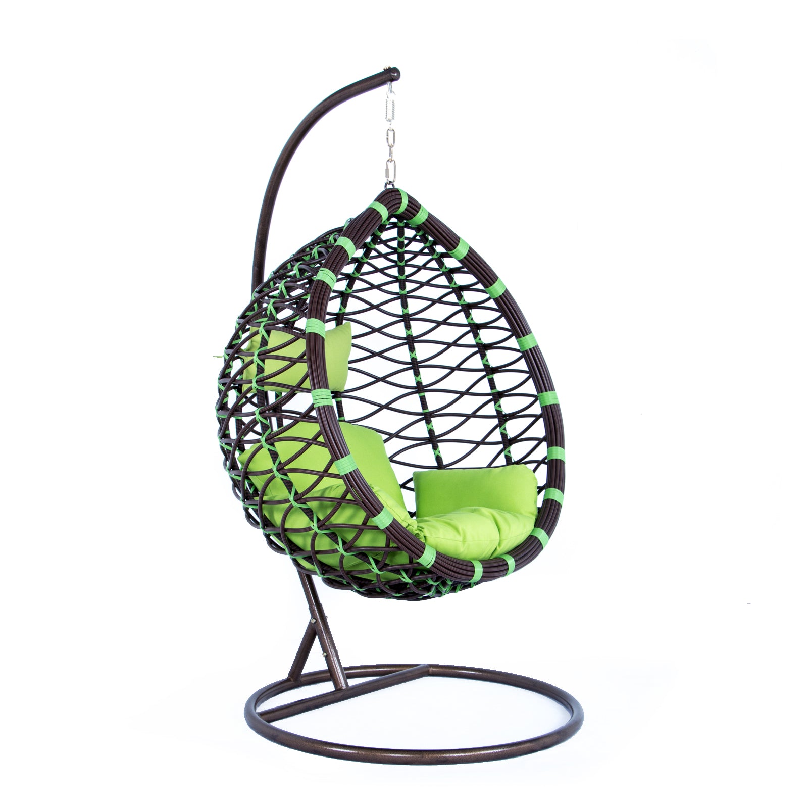 LeisureMod Wicker Hanging Egg Swing Chair Indoor Outdoor Use | Outdoor Porch Swings | Modishstore - 11