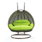 LeisureMod Beige Wicker Hanging 2 person Egg Swing Chair | Outdoor Porch Swings | Modishstore - 33