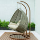 LeisureMod Beige Wicker Hanging 2 person Egg Swing Chair | Outdoor Porch Swings | Modishstore - 74