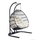 LeisureMod Wicker 2 Person Double Folding Hanging Egg Swing Chair | Outdoor Porch Swings | Modishstore - 73