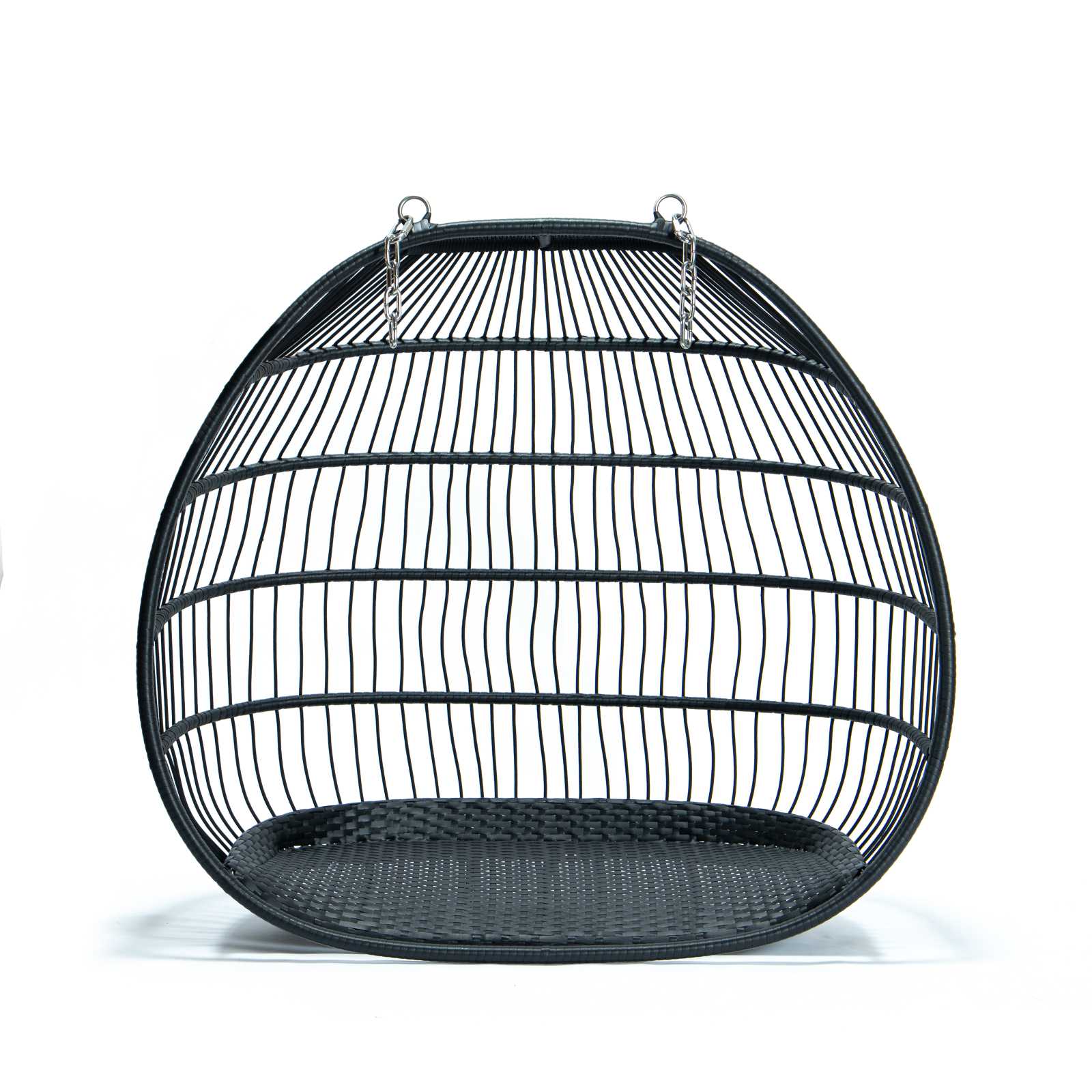 LeisureMod Wicker 2 Person Double Folding Hanging Egg Swing Chair | Outdoor Porch Swings | Modishstore - 66