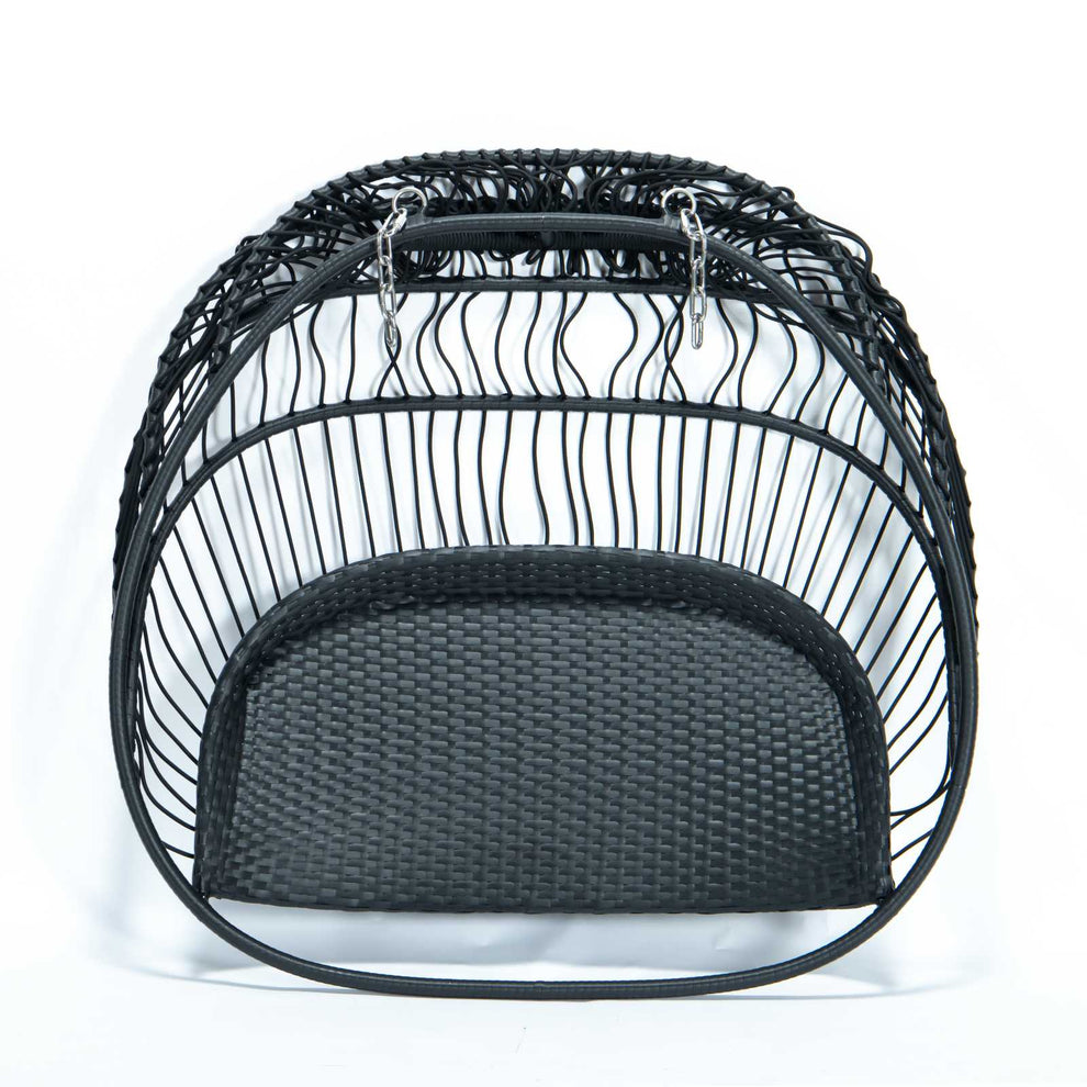 LeisureMod Wicker 2 Person Double Folding Hanging Egg Swing Chair | Outdoor Porch Swings | Modishstore - 89