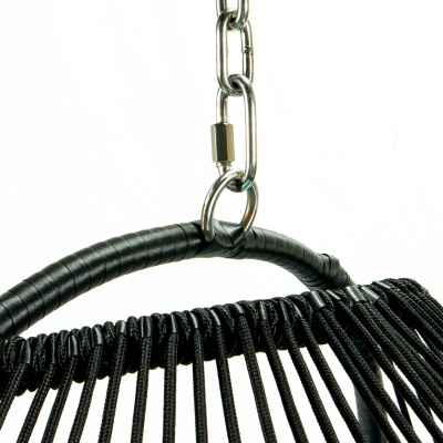 LeisureMod Wicker 2 Person Double Folding Hanging Egg Swing Chair | Outdoor Porch Swings | Modishstore - 24