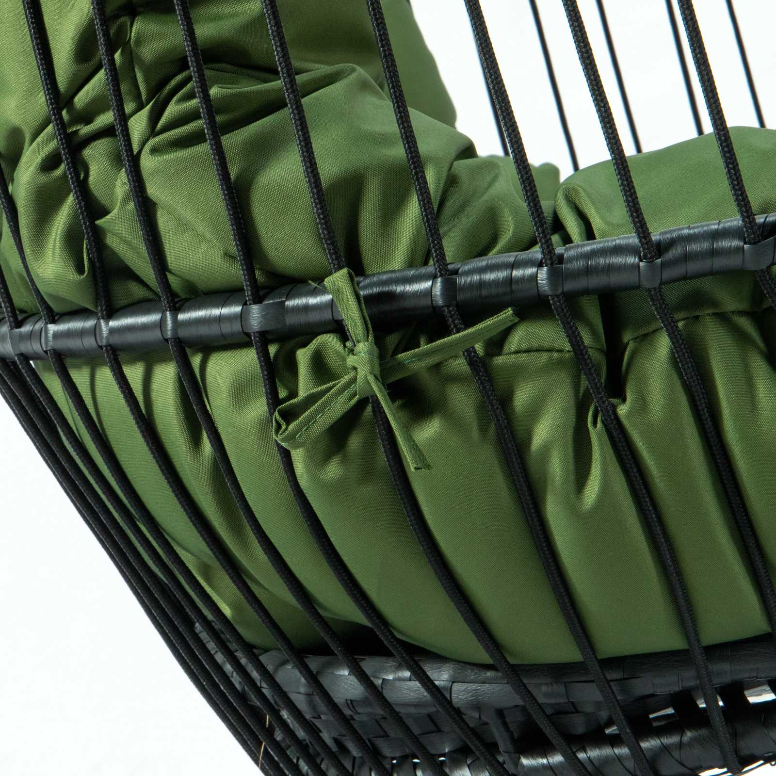 LeisureMod Wicker 2 Person Double Folding Hanging Egg Swing Chair | Outdoor Porch Swings | Modishstore - 32