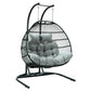 LeisureMod Wicker 2 Person Double Folding Hanging Egg Swing Chair | Outdoor Porch Swings | Modishstore - 42