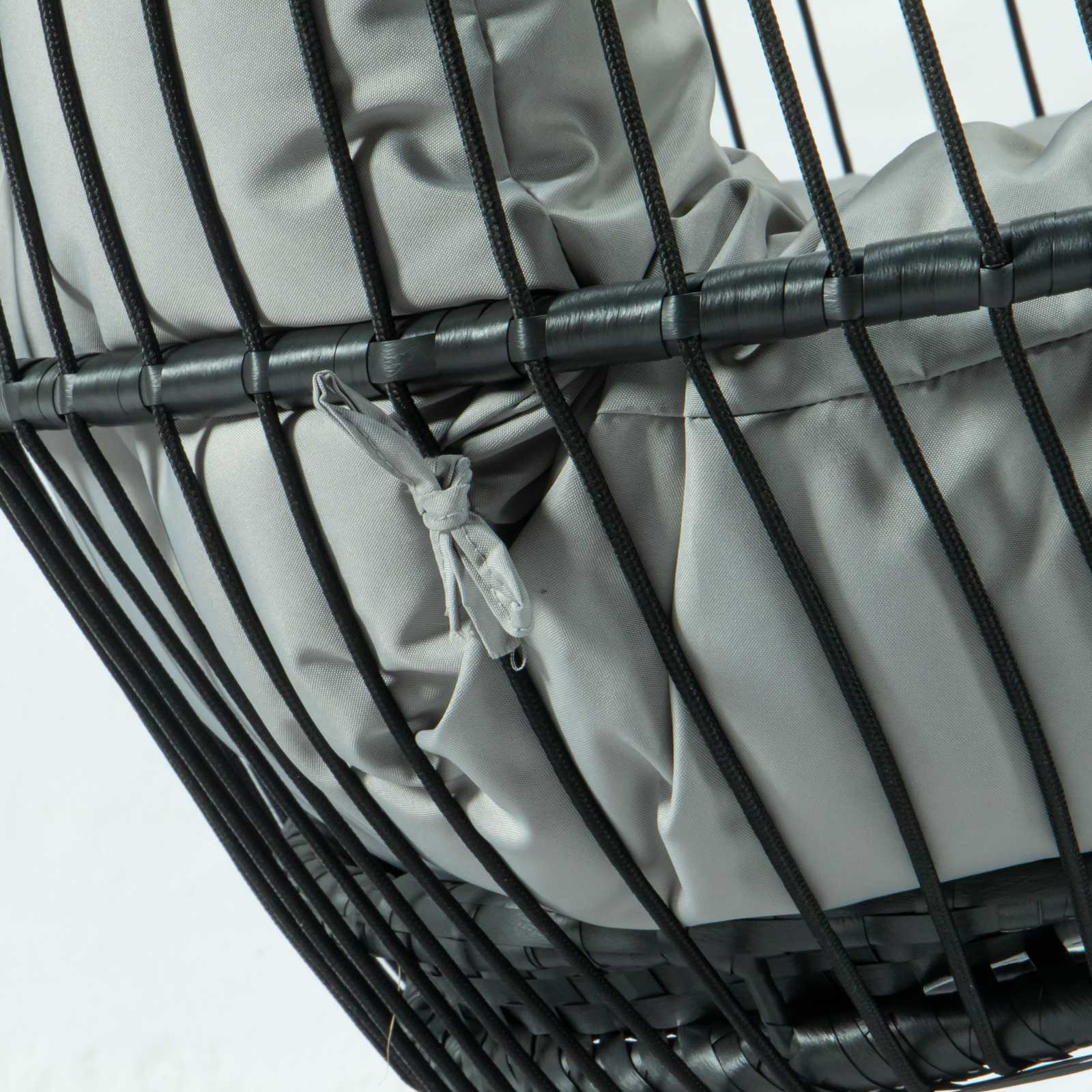 LeisureMod Wicker 2 Person Double Folding Hanging Egg Swing Chair | Outdoor Porch Swings | Modishstore - 45