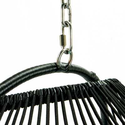 LeisureMod Wicker 2 Person Double Folding Hanging Egg Swing Chair | Outdoor Porch Swings | Modishstore - 50