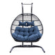 LeisureMod Wicker 2 Person Double Folding Hanging Egg Swing Chair | Outdoor Porch Swings | Modishstore - 110