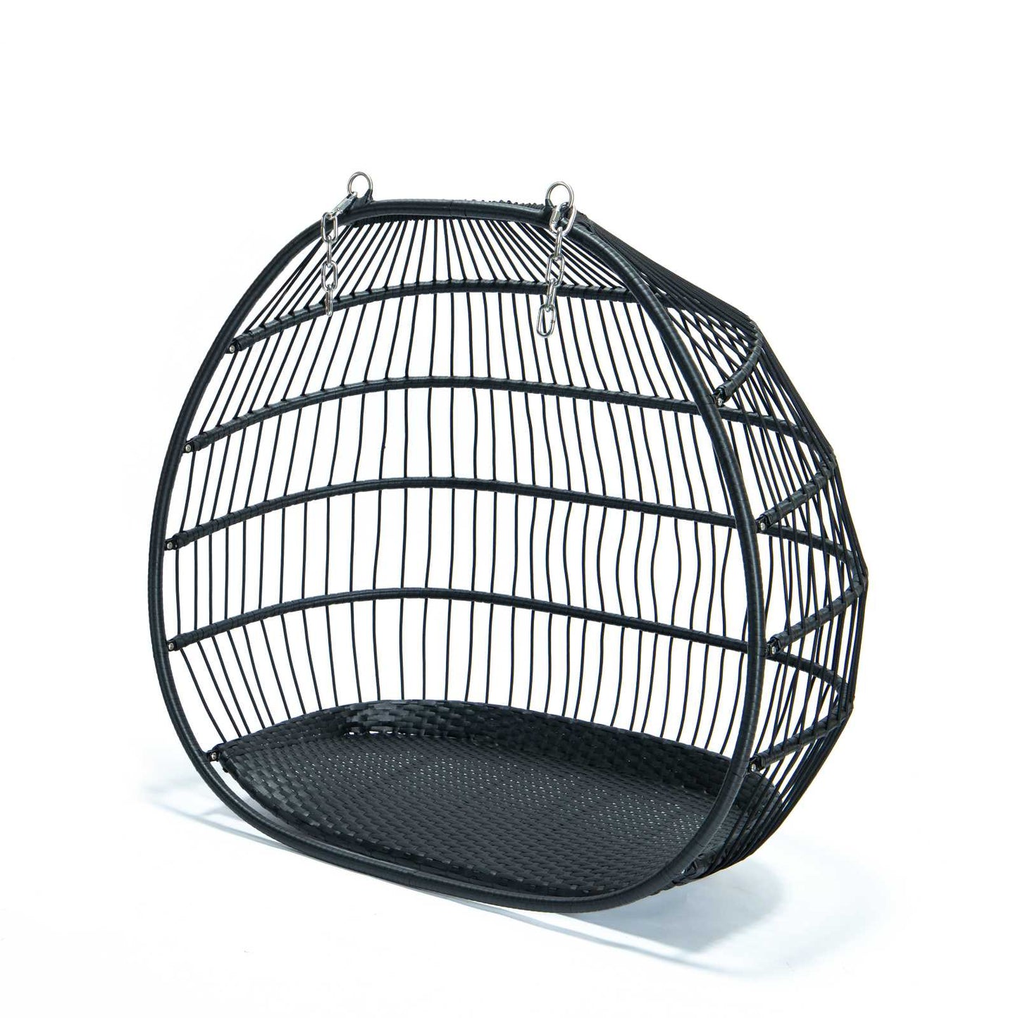 LeisureMod Wicker 2 Person Double Folding Hanging Egg Swing Chair | Outdoor Porch Swings | Modishstore - 123