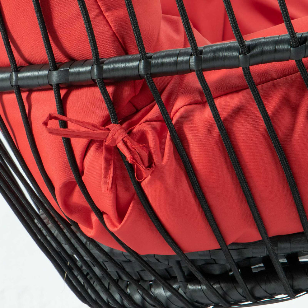 LeisureMod Wicker 2 Person Double Folding Hanging Egg Swing Chair | Outdoor Porch Swings | Modishstore - 58