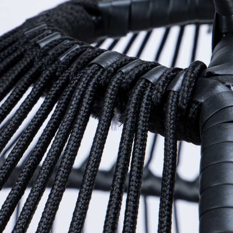 LeisureMod Wicker 2 Person Double Folding Hanging Egg Swing Chair | Outdoor Porch Swings | Modishstore - 65