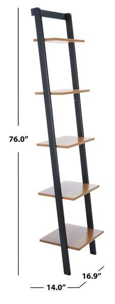 Safavieh Allaire 5 Tier Leaning Etagere - Natural | Etagere | Modishstore - 3