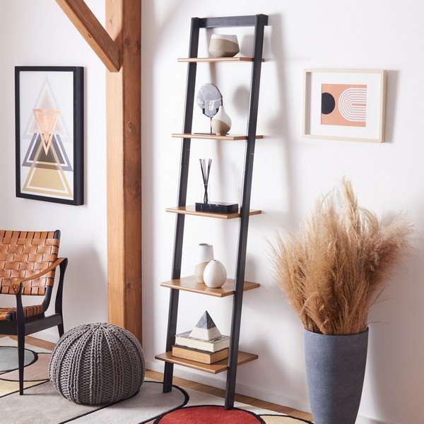 Safavieh Allaire 5 Tier Leaning Etagere - Natural | Etagere | Modishstore - 4