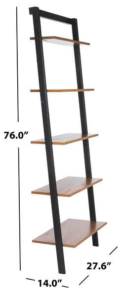 Safavieh Cullyn 5 Tier Leaning Etagere - Natural | Etagere | Modishstore - 4
