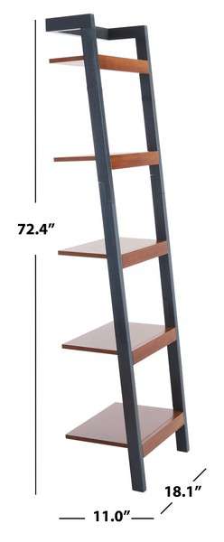 Safavieh Yassi 5 Tier Leaning Etagere - Honey Brown | Etagere | Modishstore - 4