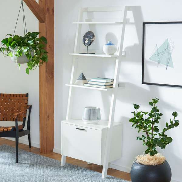 Safavieh Lavina 3 Shelf 1 Door Etagere - White | Etagere | Modishstore