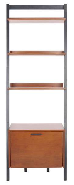 Safavieh Lavina 3 Shelf 1 Door Etagere - Honey Brown | Etagere | Modishstore - 2