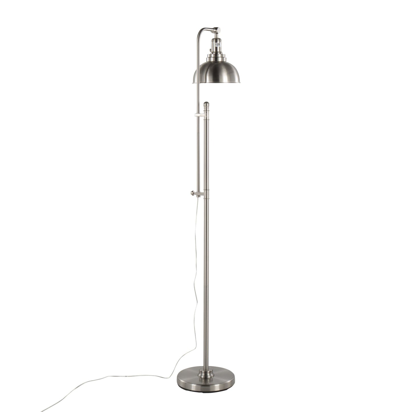 Emery Industrial Floor Lamp in Nickel By LumiSource | Floor Lamps | Modishstore - 8