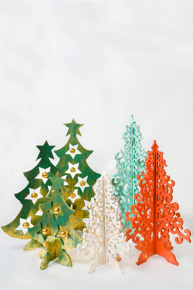 Evergreen Christmas Tree with Golden/Silver Ball Ornaments  ALX102- Red-Gold/Silver/Green-Gold | ModishStore | Christmas Trees | ALX102-RG -5