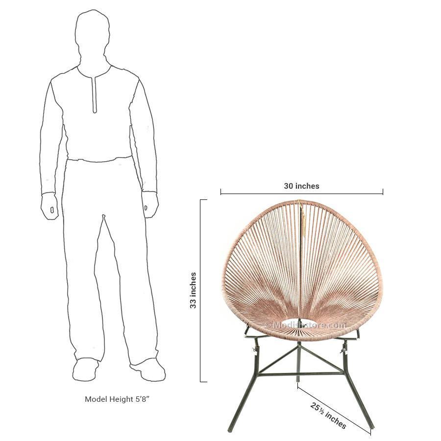 Acapulco Ellipse Accent Chair- Natural-- Sale - 4 Chairs at $1105-6