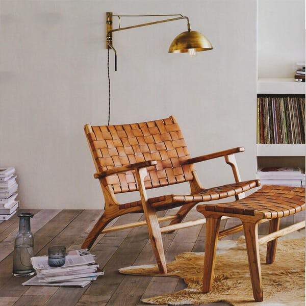Copy of Woven Leather & Teak Padron Armchair-4
