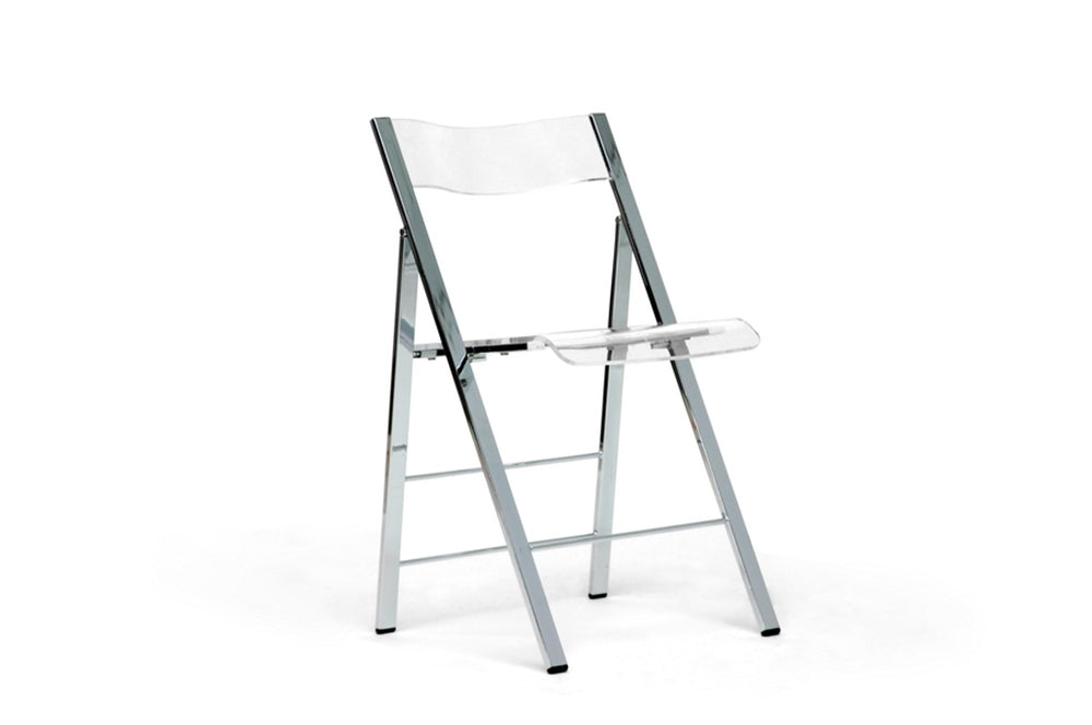 Baxton Studio Acrylic Foldable Chair (Set of 2) | Modishstore | Accent Chairs