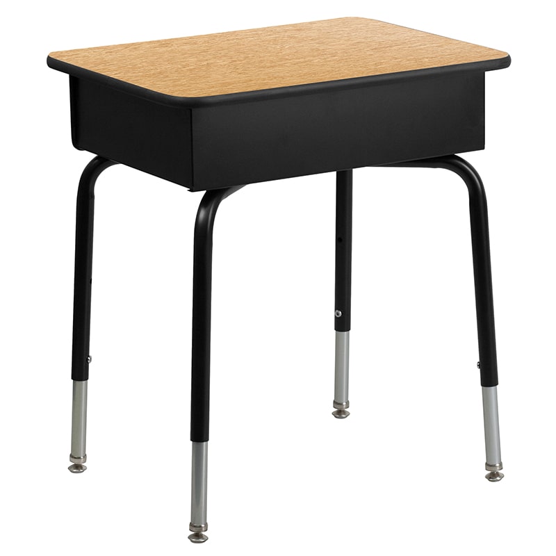Student Desk with Open Front Metal Book Box by Flash Furniture | Desks | Modishstore - 3