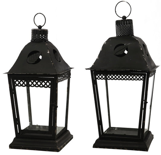 A&B Home Metal Lanterns - Set Of 2 | Lanterns | Modishstore