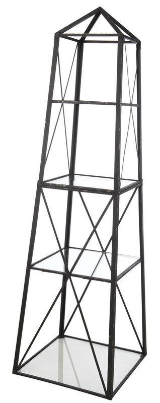 A&B Home Square Metal/Glass Etagere | Shelves & Shelving Units | Modishstore