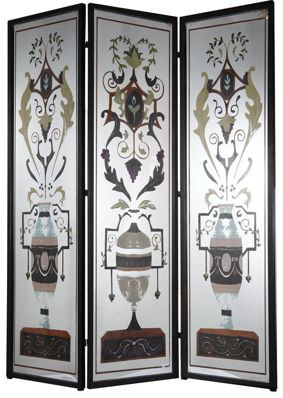 A&B Home Metal/Iron 3 - Panel Decorative Screen | Room Dividers | Modishstore