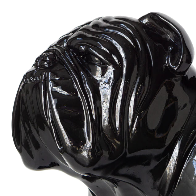 Fiberglass Bulldog  Large Sculpture, Black By Gold Leaf Design Group | Animals & Pets | Modishstore - 2