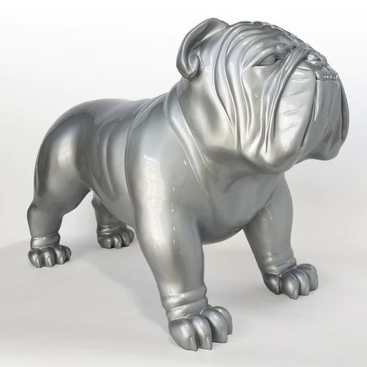 Fiberglass UV Bulldog Outdoor Large Sculpture, Si By Gold Leaf Design Group | Animals & Pets |  Modishstore
