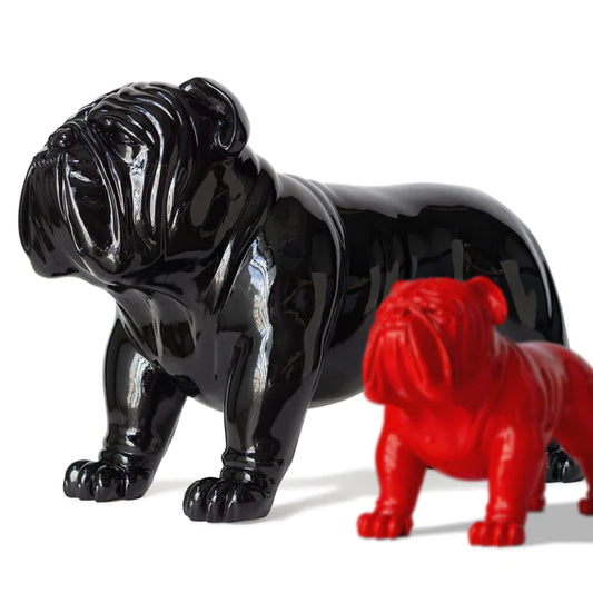 Fiberglass Bulldog  Large Sculpture, Black By Gold Leaf Design Group | Animals & Pets | Modishstore